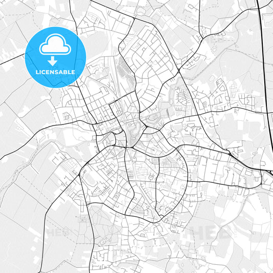 Vector PDF map of Elmshorn, Germany