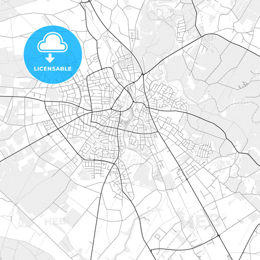 Vector PDF map of Emsdetten, Germany