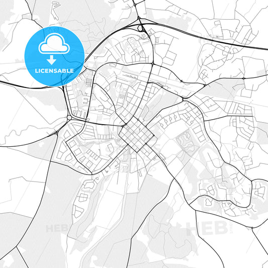 Vector PDF map of Enköping, Sweden