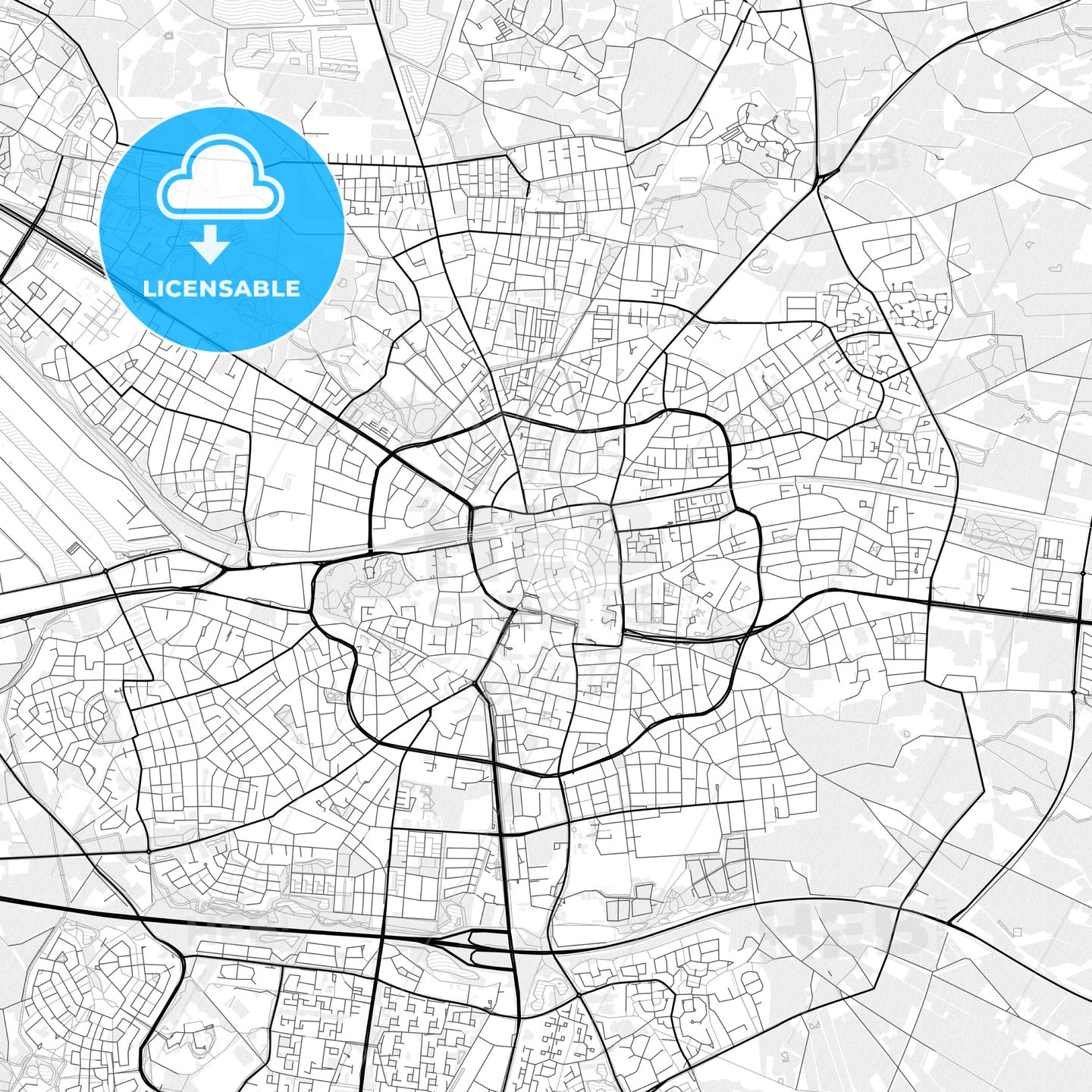 Vector PDF map of Enschede, Netherlands