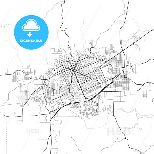 Vector PDF map of Erechim, Brazil