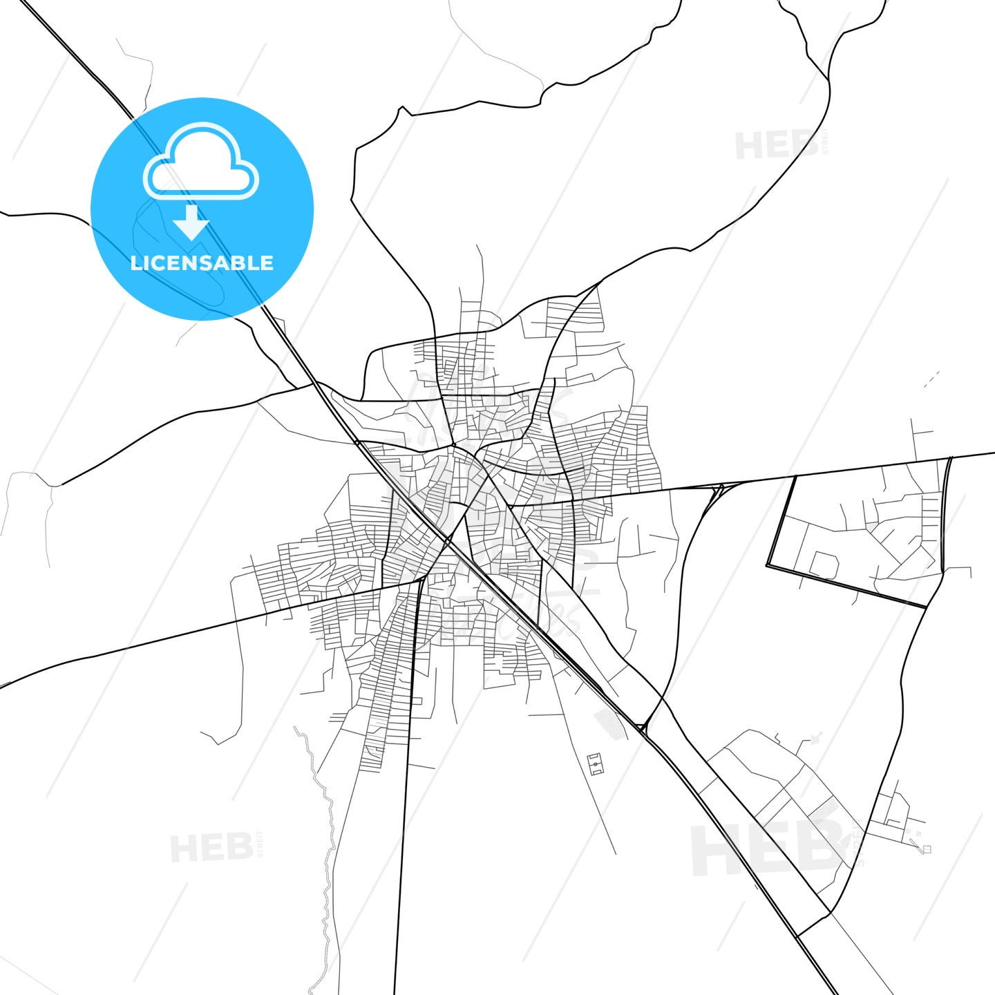 Vector PDF map of Ergani, Turkey