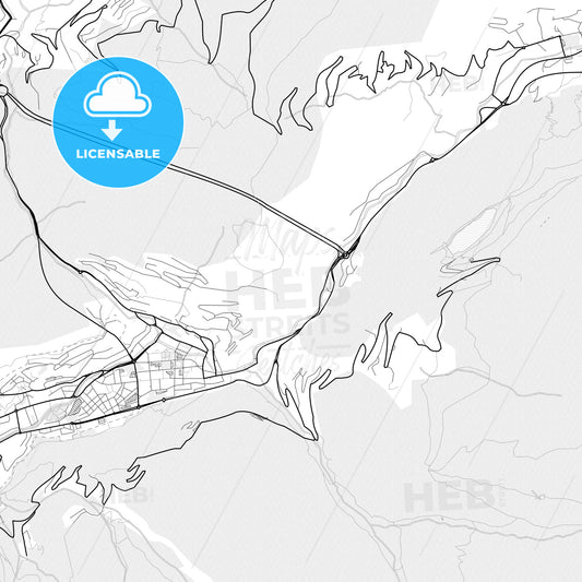 Vector PDF map of Escaldes-Engordany, Andorra