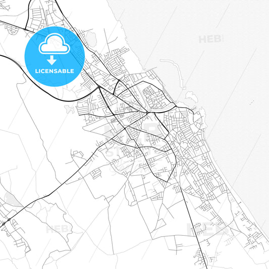 Vector PDF map of Famagusta  , Cyprus