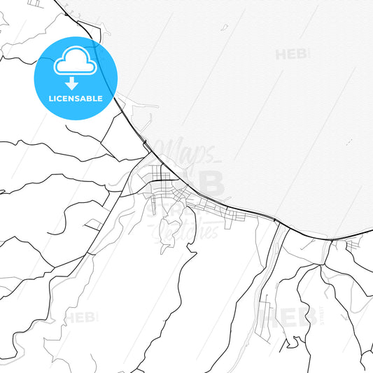 Vector PDF map of Fatsa, Turkey