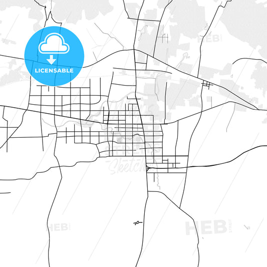 Vector PDF map of Feicheng, China