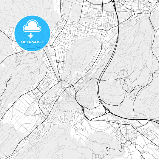 Vector PDF map of Feldkirch, Austria