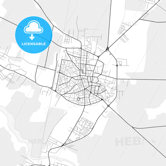 Vector PDF map of Focșani, Romania