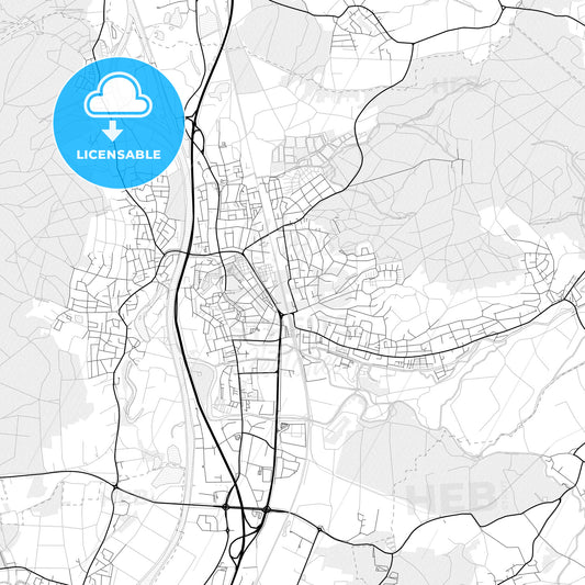 Vector PDF map of Forchheim, Germany