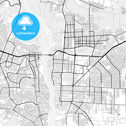 Vector PDF map of Foz do Iguacu, Brazil