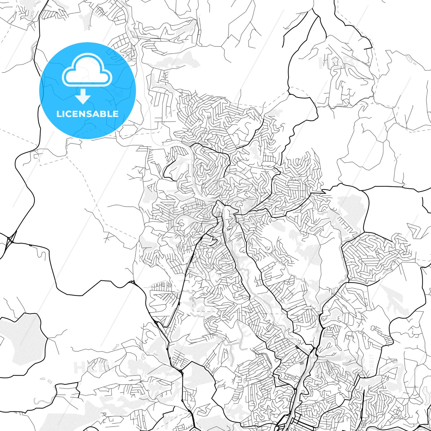 Vector PDF map of Francisco Morato, Brazil