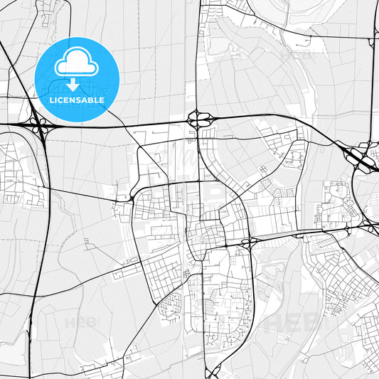 Vector PDF map of Frankenthal (Pfalz), Germany