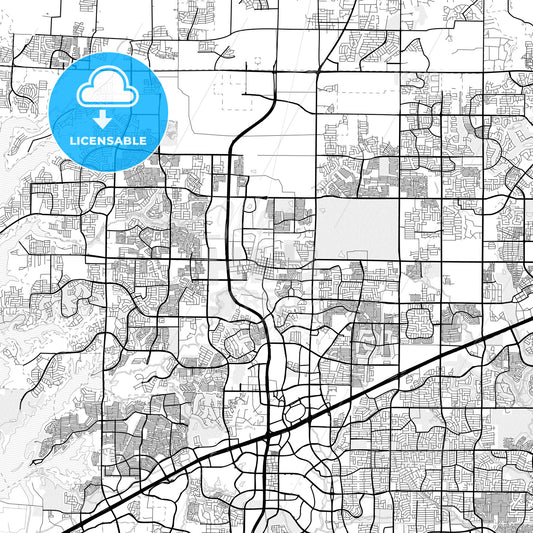 Vector PDF map of Frisco, Texas, United States