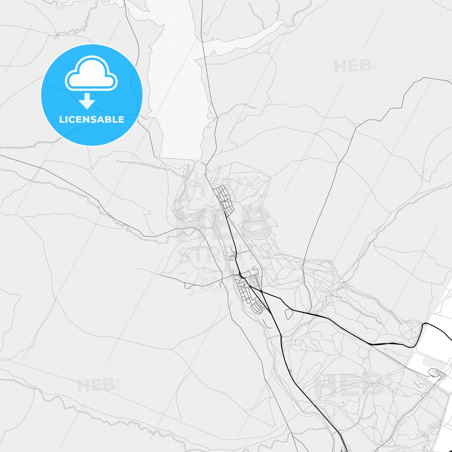 Vector PDF map of Fuencarral-El Pardo, Spain