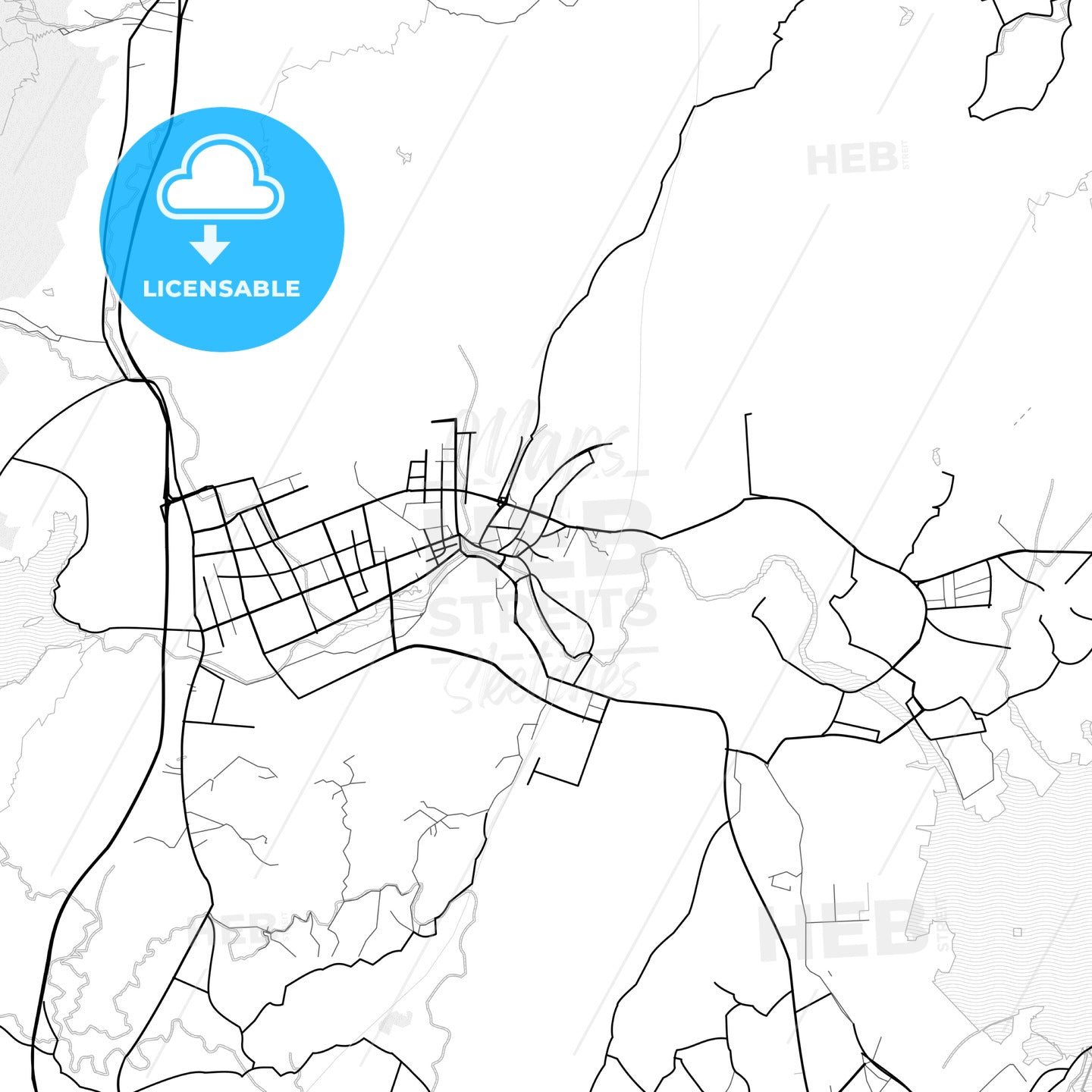 Vector PDF map of Fuqing, China