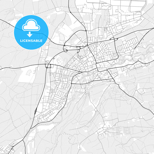 Vector PDF map of Furstenfeldbruck, Germany