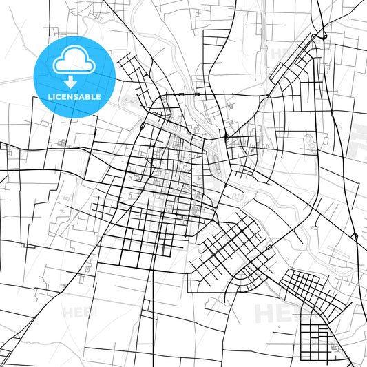 Vector PDF map of Fuyang, China