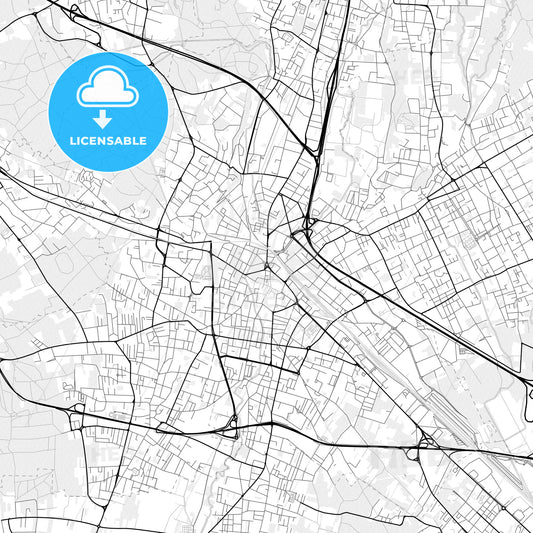 Vector PDF map of Gallarate, Italy