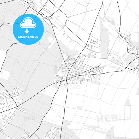 Vector PDF map of Gänserndorf, Austria