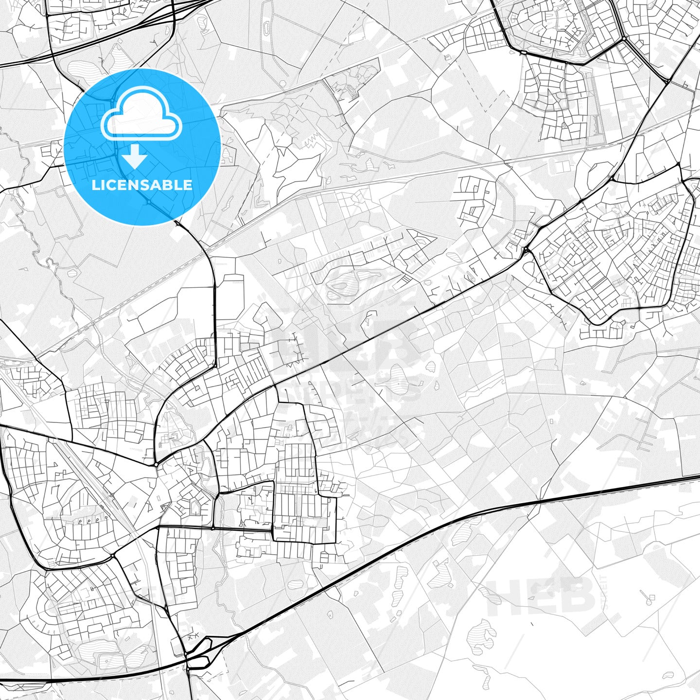 Vector PDF map of Geldrop-Mierlo, Netherlands