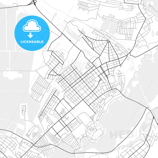 Vector PDF map of Georgiyevsk, Russia