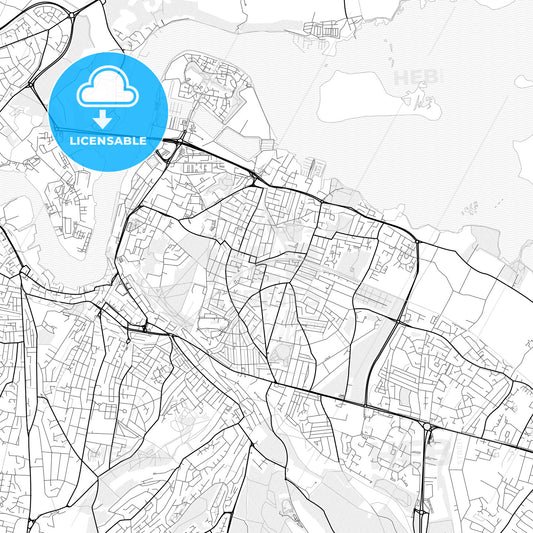 Vector PDF map of Gillingham, England