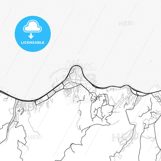 Vector PDF map of Giresun, Turkey