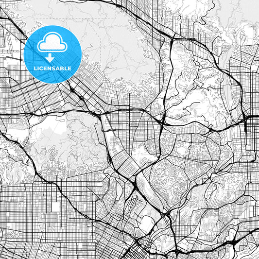 Vector PDF map of Glendale, Arizona, United States