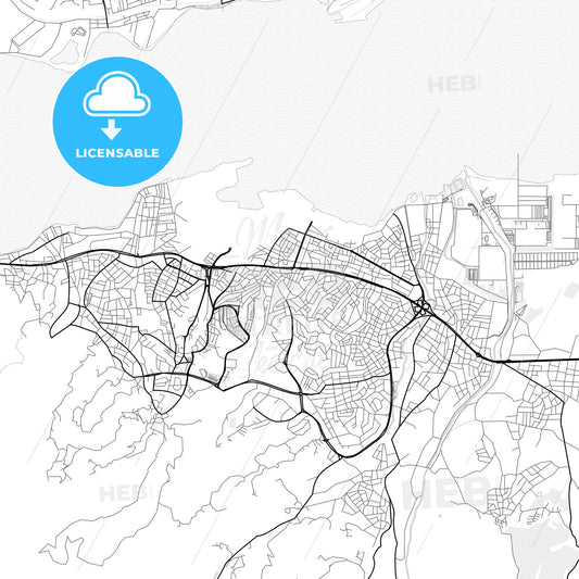 Vector PDF map of Gölcük, Turkey