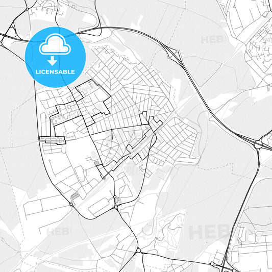 Vector PDF map of Goussainville, France