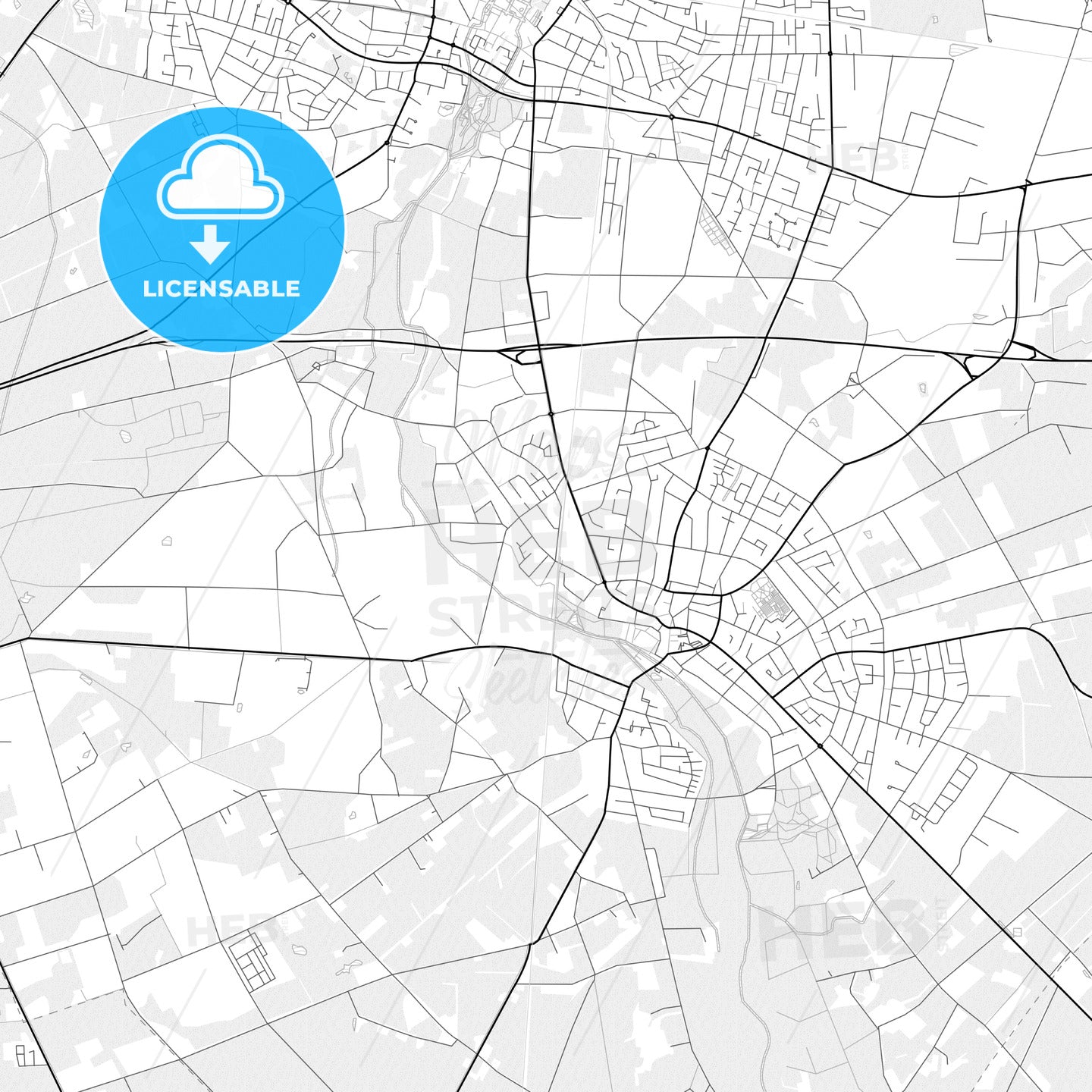 Vector PDF map of Gronau (Westf.), Germany