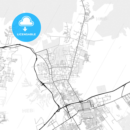 Vector PDF map of Guacara, Venezuela