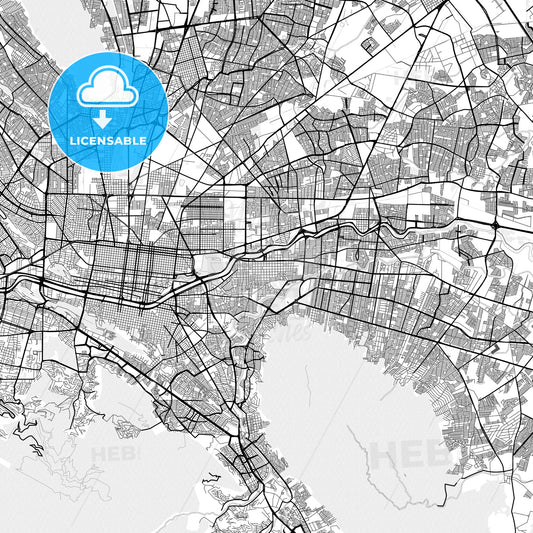 Vector PDF map of Guadalupe, Mexico