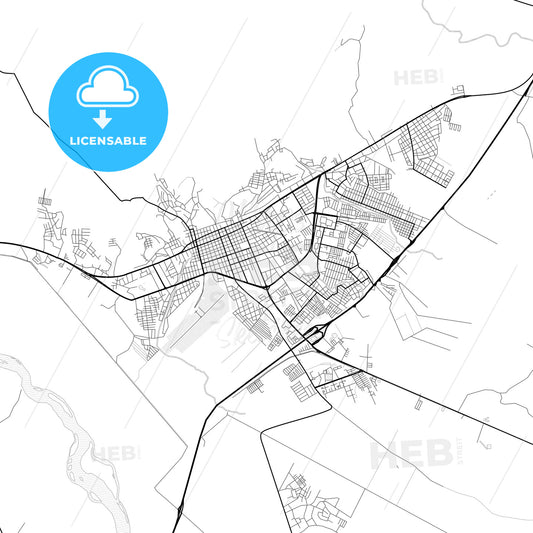 Vector PDF map of Guanare, Venezuela