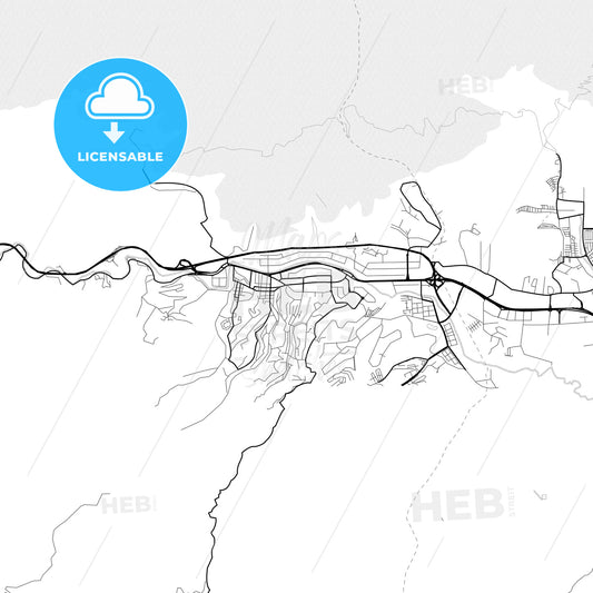 Vector PDF map of Guarenas, Venezuela