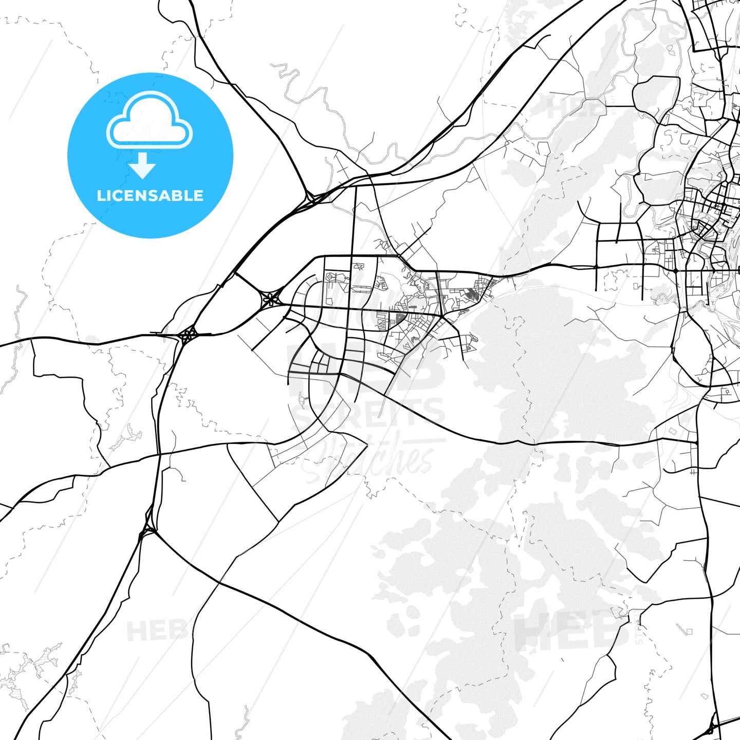 Vector PDF map of Guilin, China