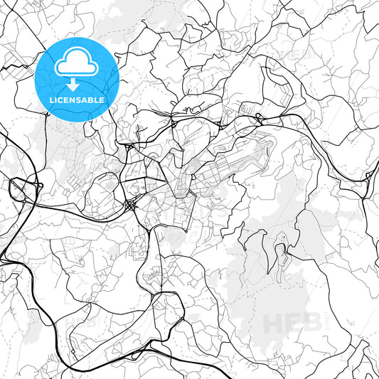 Vector PDF map of Guimarães, Portugal
