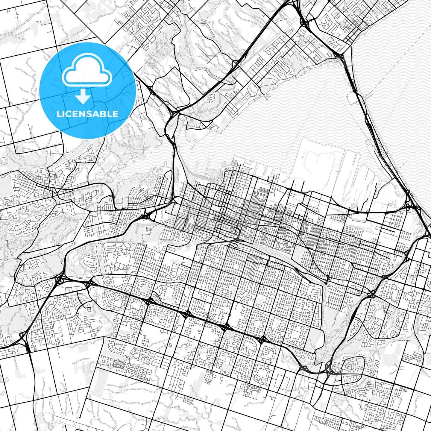 Vector PDF map of Hamilton, Canada