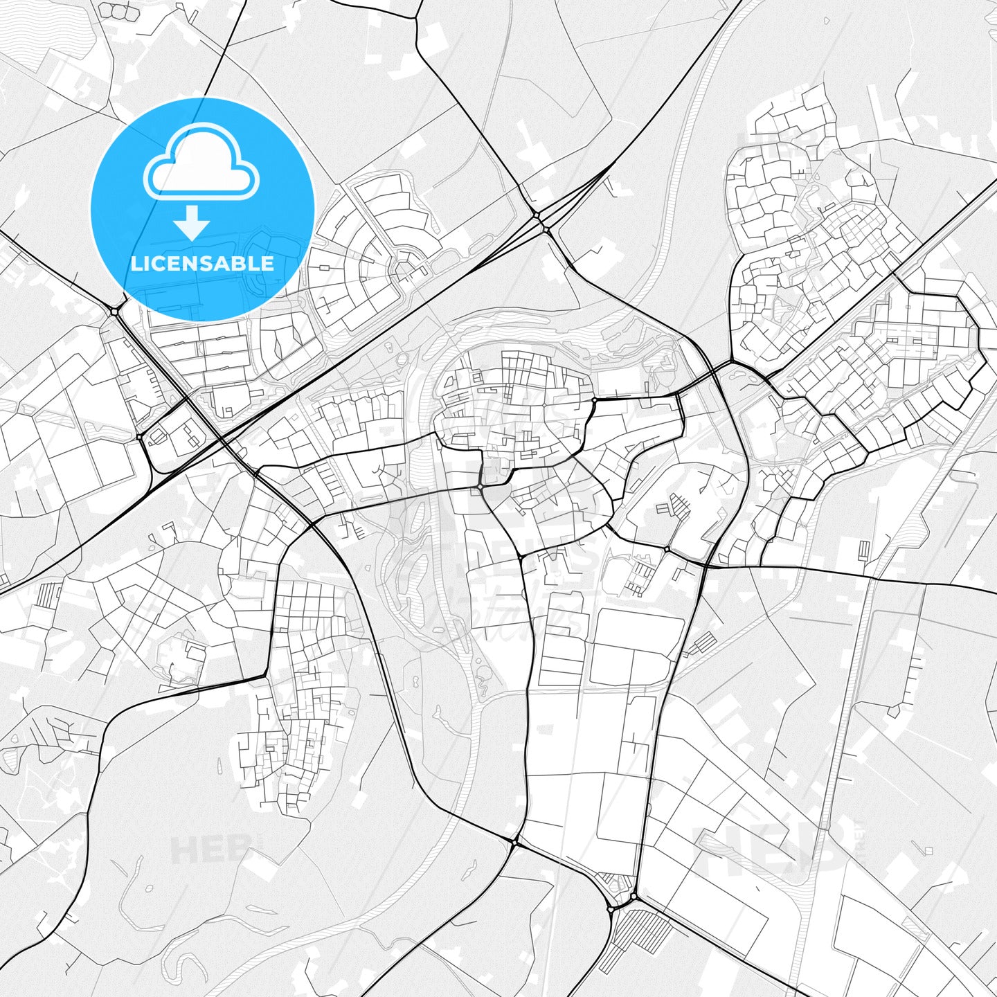 Vector PDF map of Hardenberg, Netherlands