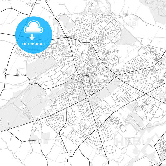 Vector PDF map of Harrogate, England