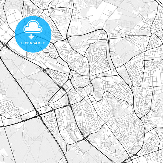 Vector PDF map of Heerlen, Netherlands