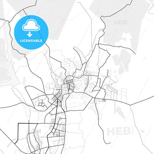 Vector PDF map of Hegang, China