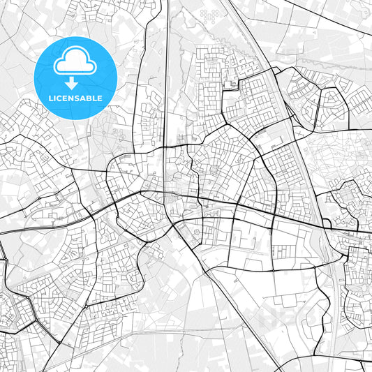 Vector PDF map of Helmond, Netherlands