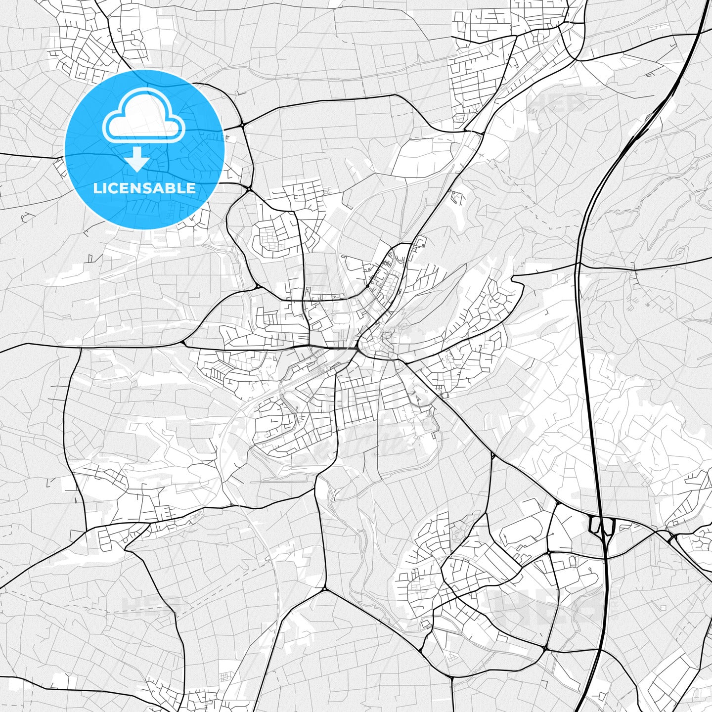 Vector PDF map of Herrenberg, Germany