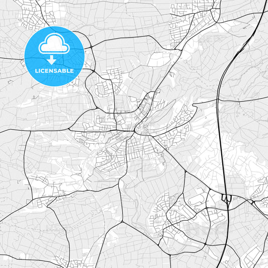 Vector PDF map of Herrenberg, Germany