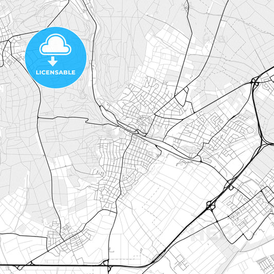 Vector PDF map of Hofheim am Taunus, Germany