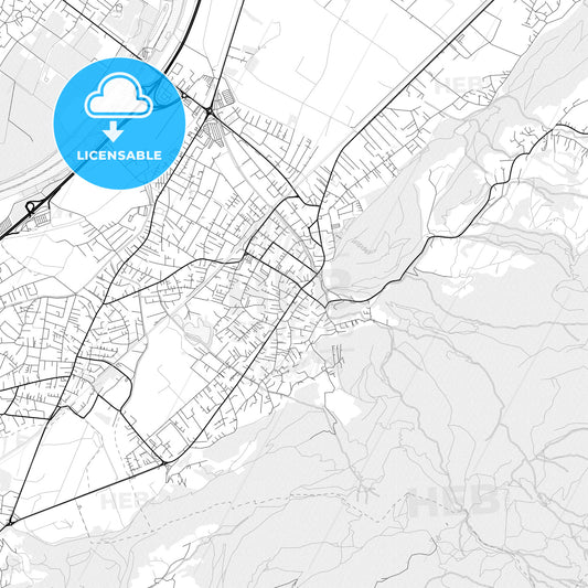 Vector PDF map of Hohenems, Austria