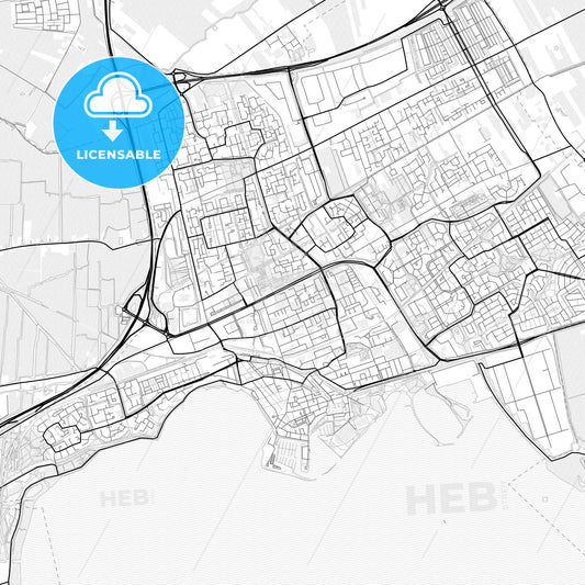 Vector PDF map of Hoorn, Netherlands