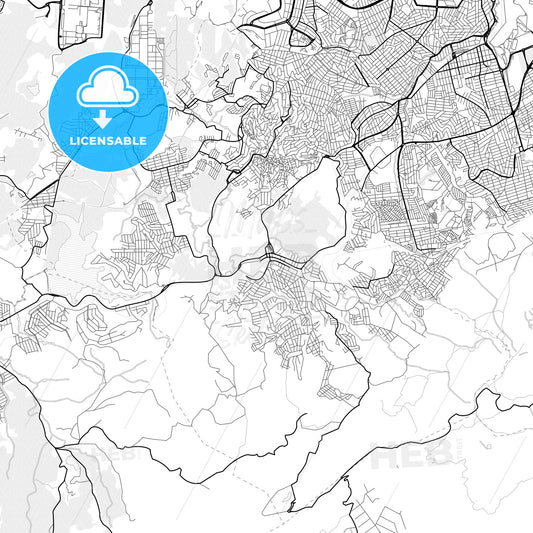 Vector PDF map of Ibirite, Brazil