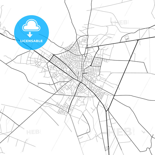 Vector PDF map of Iğdır, Turkey